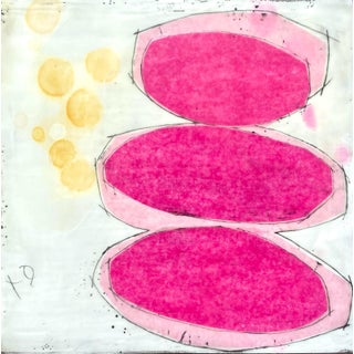Encaustic Collage Painting by Gina Cochran - "For the Merrymakers" For Sale