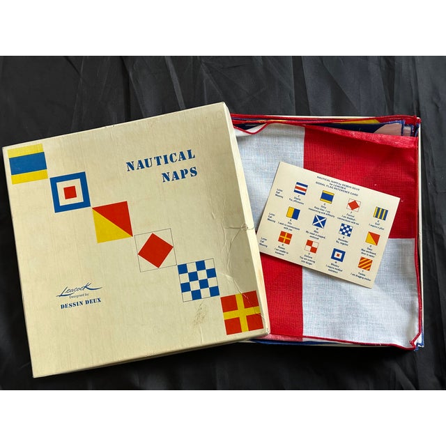 Nautical Flag Signal Cloth Cocktail Napkins Set of 12 For Sale - Image 11 of 17