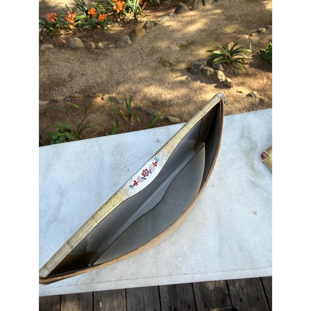 White Vintage Austrian Eva Scherer Wien Metal Blotter & Pen Holder Set For Sale - Image 8 of 8