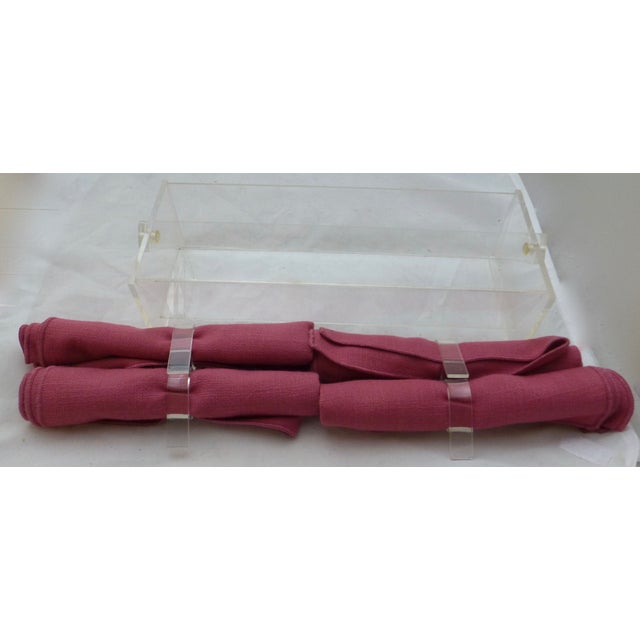 Vintage Lucite Napkins, Rings & Holder Chairish