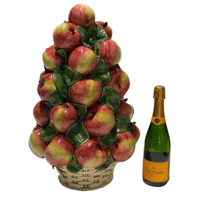 Late 20th Century Italian Ceramic Apple Centerpiece For Sale In New York - Image 6 of 6