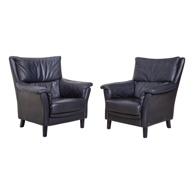 Vintage Leather Chairs from Willi Schillig, Set of 2 For Sale