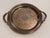 Silverplate Engraved Round Handled Tray, Vintage For Sale - Image 9 of 12