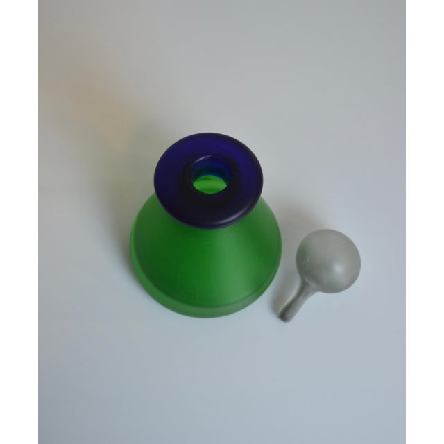 Blue Vintage Murano Glass Bottles, Set of 2 For Sale - Image 8 of 12