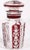Early 20th Century Bohemian Ruby to Clear Glass Preserve Jar For Sale - Image 4 of 10