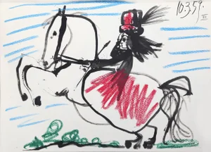 1980s "Toros y Toreros 35" Lithograph After Pablo Picasso
