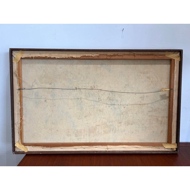 1972 Vintage O/C Sleeping Man Painting For Sale - Image 11 of 12