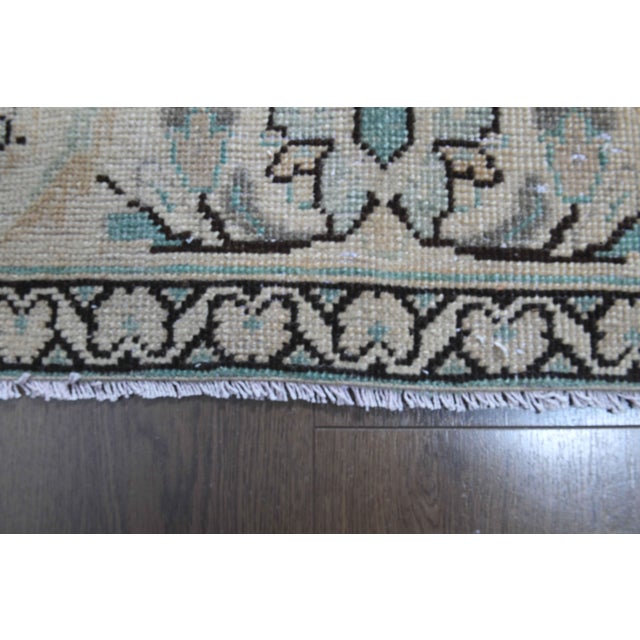 1970s Vintage Persian Handmade Wool Cotton Light Brown Area Rug For Sale - Image 9 of 11