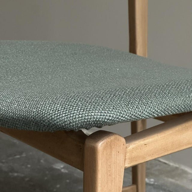 Dining Chairs in Wooden Frame and Fabric Seat, 1960s, Set of 4 For Sale - Image 11 of 12