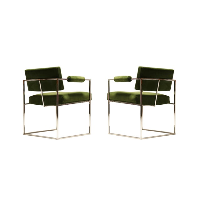 Green Milo Baughman "Thin Line" Dining Chairs for Thayer Coggin - Set of 6 For Sale - Image 10 of 12