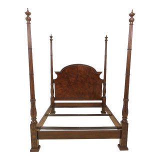 Baker Stately Homes Collection Queen Mahogany Bed For Sale