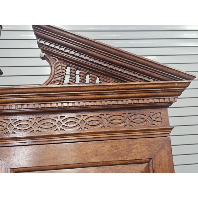 Late 20th Century Baker Historic Charleston Chippendale Mahogany Secretary Desk With Bookcase For Sale - Image 9 of 10