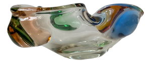 Rainbow Art Glass Dish by Frantisek Zemek for Mstisov, Czech, 1960s
