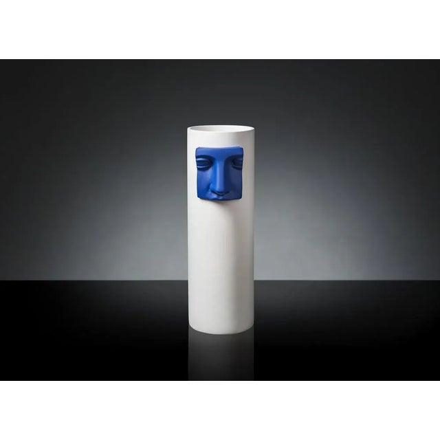 Italian Ceramic Nose Junone Vase in Blue by Marco Segantin for VGnewtrend For Sale - Image 9 of 9