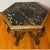 Vintage Italian Renaissance Style Carved Walnut Table Marble Top For Sale - Image 6 of 6