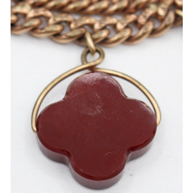 1920s Circa 1920s Gold Watch Fob Charm Bracelet For Sale - Image 5 of 11