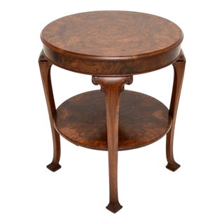Antique Burr Walnut Occasional Side Table, 1900 For Sale