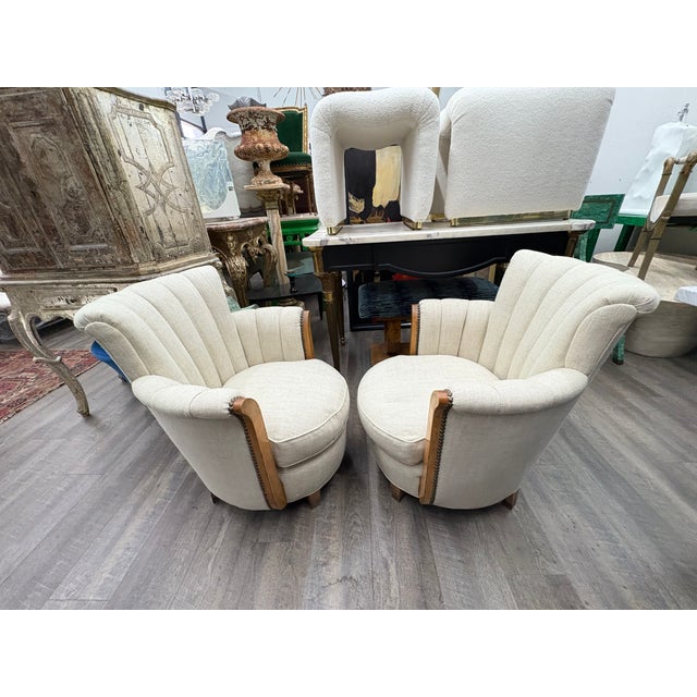 1930s Pair of French Art Deco Bergeres For Sale - Image 14 of 14