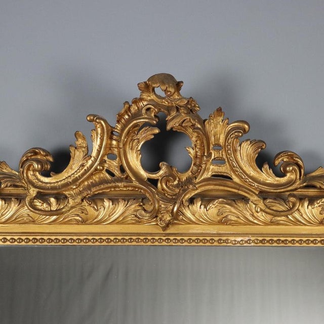 Italian Gilded Wood Mirror For Sale - Image 3 of 12