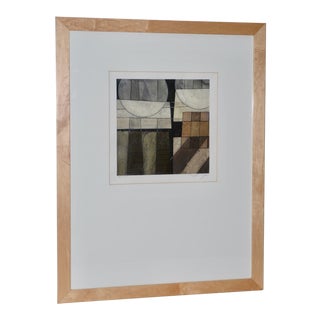 Modernist Abstract Oil on Paper For Sale