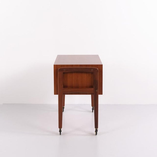 Gold Small Teak Freestanding Sewing Chest attributed to Arne Vodder, 1950s For Sale - Image 8 of 10