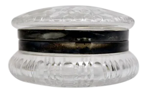 Brilliant Cut Powder Jar, Jewelry Box by C F Monroe