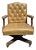 Vintage Executive Tufted Leather Swivel Office Desk Chair For Sale