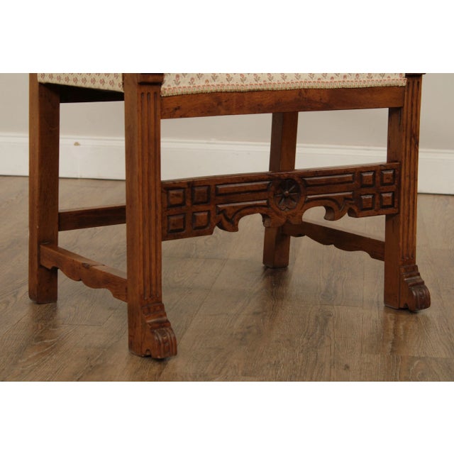 Antique Spanish Renaissance Style Walnut Armchairs - A Pair For Sale - Image 12 of 13
