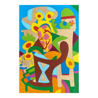 1980s Larry Connatser Outsider Art Painting For Sale