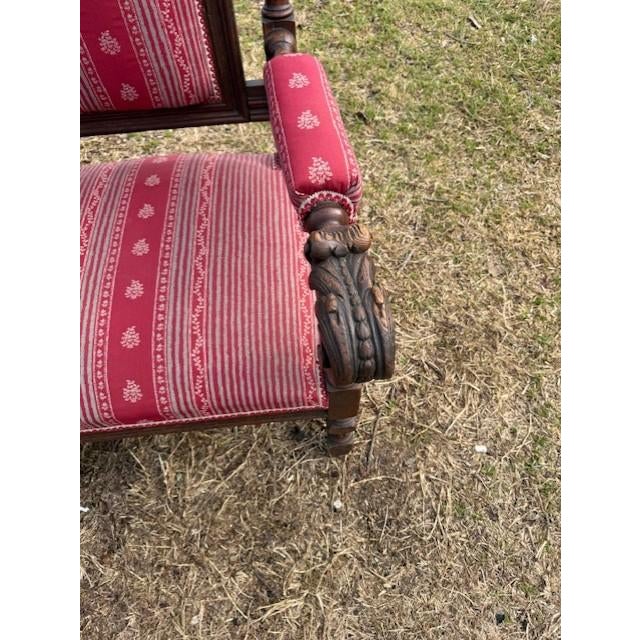 Large 18th Century French Renaissance Solid Walnut Armchair- A Pair For Sale - Image 15 of 18