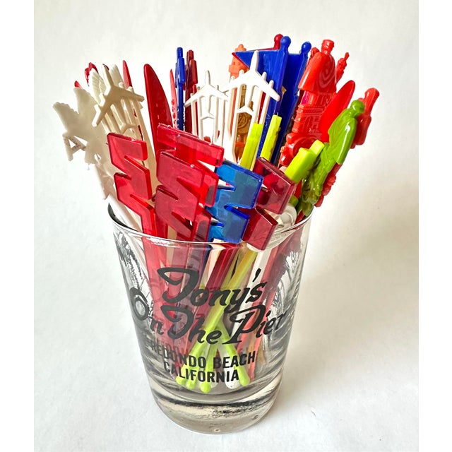Mid-Century Modern Vintage Collection of 61 Airline Swizzle Sticks For Sale - Image 3 of 12