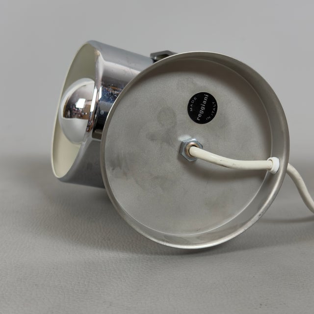 Silver Modern Orb Eye Table Lamp in Metal by Goffredo Reggiani for Reggiani, 1970s For Sale - Image 8 of 12