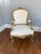 These generously sized French gilt armchairs are unparalleled in beauty and condition. They are likely from the late 1800s...
