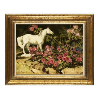 Late 20th Century White Stallion, Tony Eubanks For Sale