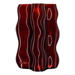 Large Amber Magma Vase by Mana For Sale