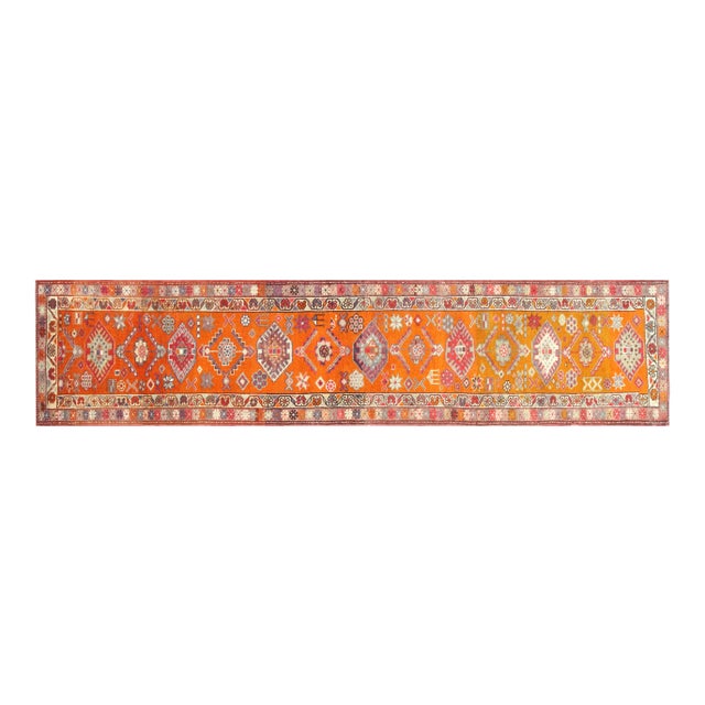 1960s Turkish Oushak Runner For Sale