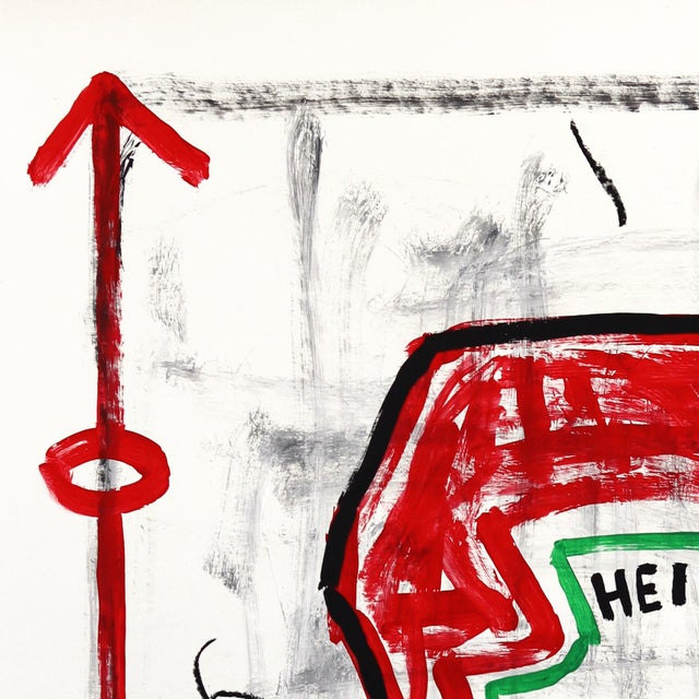 Contemporary Red Bottle Anthem - Original Pop Art Ketchup Still Life Acrylic Painting on Posterboard by Gary John For Sale - Image 3 of 6