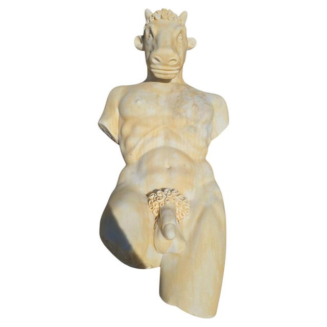 Sculpture of the Minotaur from Greek Mythology, 1940, Marble For Sale - Image 10 of 10