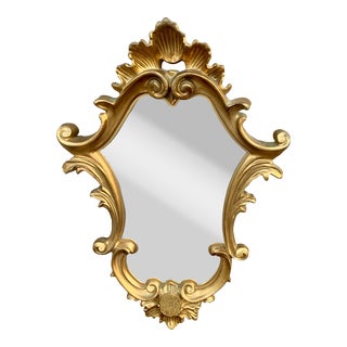 Italian Rococo Style Giltwood Wall Mirror For Sale