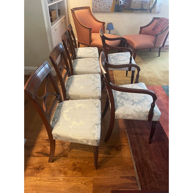 Beautiful set of Regency 1820’s Mahogany Chairs in perfect condition. Set is comprised of two armchairs and four chairs....