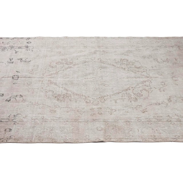 1960s Vintage Distressed Oushak Rug - 6′6″ × 10′2″ For Sale - Image 4 of 6