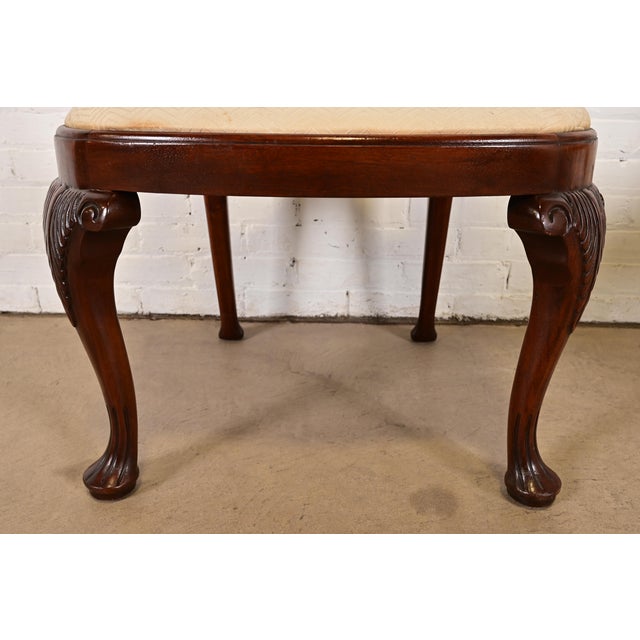 Baker Furniture Georgian Carved Mahogany Dining Chairs, Set of Six For Sale - Image 9 of 12
