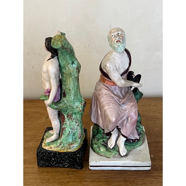 Early Staffordshire Figures- Set of 2 , C. 1800 For Sale In San Francisco - Image 6 of 12