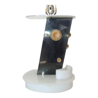 Mid Century Lucite Radio Table Lamp by Moss Lighting For Sale
