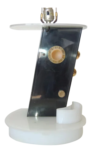 Mid Century Lucite Radio Table Lamp by Moss Lighting