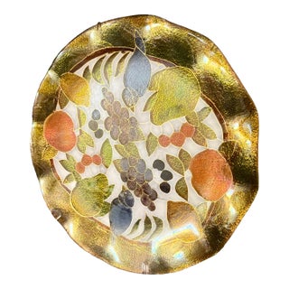 Mid 20th Century Fused Art Glass Decorative Plate For Sale