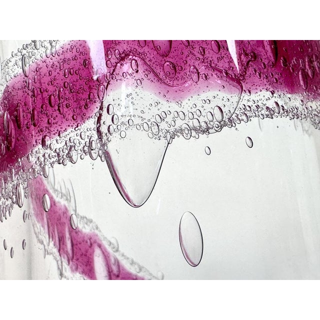 Mouth-Blown Glass Art Vases with Spiral Decor from Theresienthal Glassworks, Germany 1970s, Set of 2 For Sale - Image 13 of 14