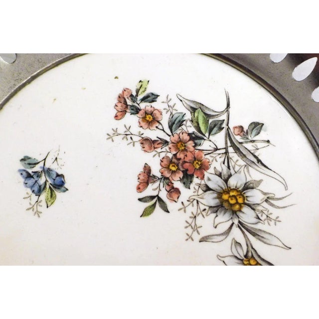 Late 19th Century Earthenware & Metal Bread Basket by Max Dannhorn, 1890s For Sale - Image 3 of 13