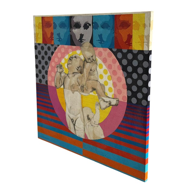 A compelling painting by noted Tampa artist Joe Testa-Secca, a highly regarded and listed American artist whose works have...