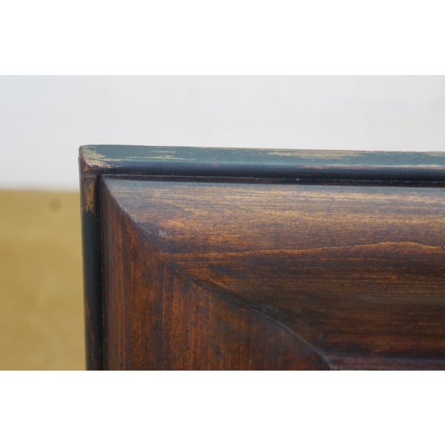 Brown Vintage Wood Art Picture Painting Mirror Frame Fits 25.5" X 32.5" Overall 44" For Sale - Image 8 of 8